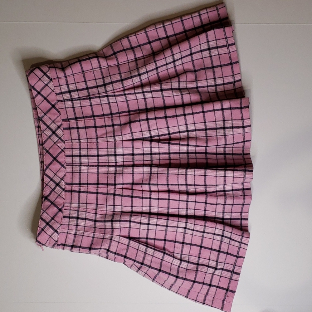 🌺Pink Plaid Skirt